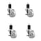Service Caster 3'' SS Nylon Swivel 1-3/4'' Expanding Stem Caster Set with Brake, 4PK SCC-SSEX20S314-NYS-TLB-134-4 - alternate 1